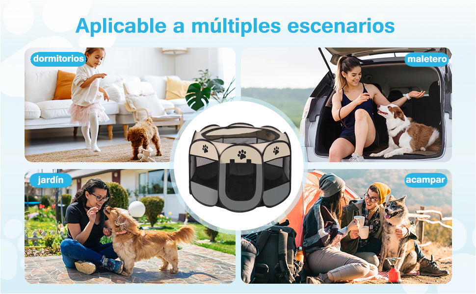 🏡 “Corral Portátil para Mascotas — Espacio Seguro y Plegable para Interior y Exterior”