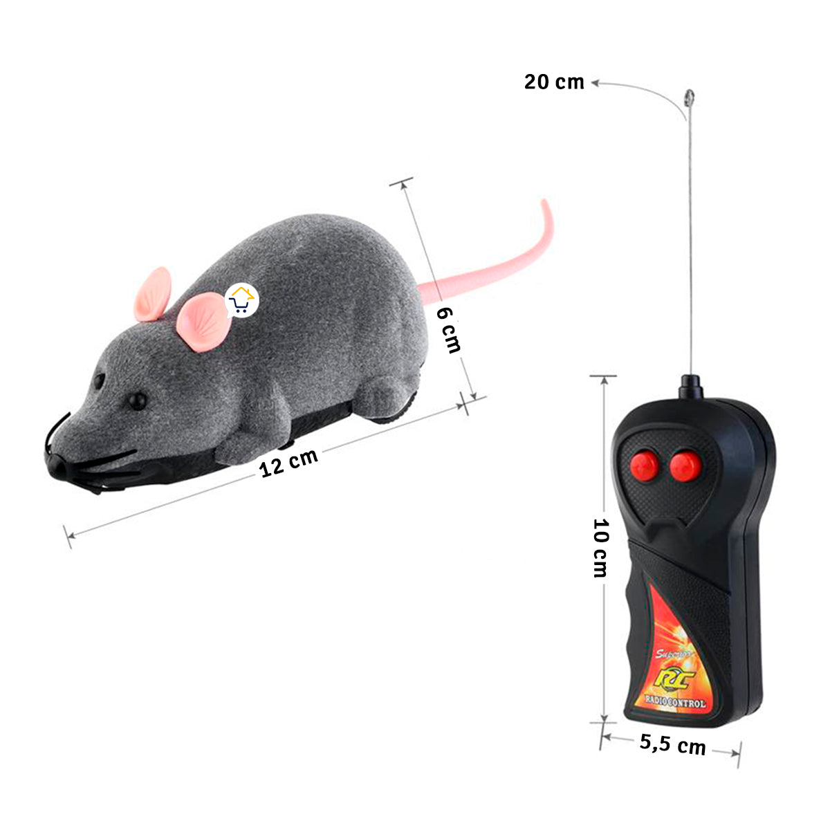 🐭 “Ratón Mágico a Control Remoto + Rascador ¡Diversión Total para tu Gato!”