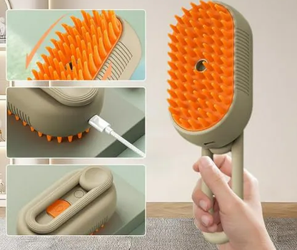 “Cepillo de Vapor Premium – Limpieza Profunda y Brillo Natural para tu Mascota”