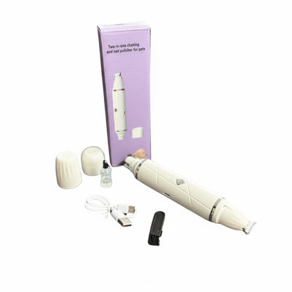 🐶🐱 “Cortapelos + Pulidor de Uñas Recargable — Spa portátil para perros y gatos”