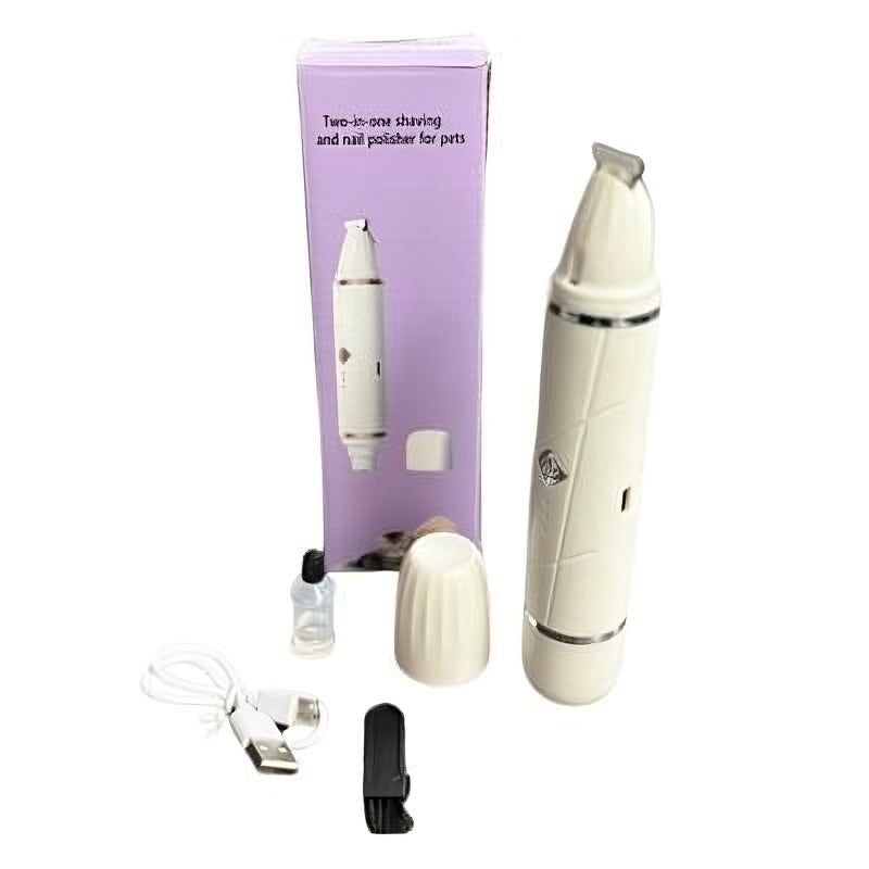 🐶🐱 “Cortapelos + Pulidor de Uñas Recargable — Spa portátil para perros y gatos”